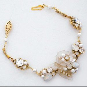 Sara Gabriel Grace Floral Bracelet, Gold Plated NWT